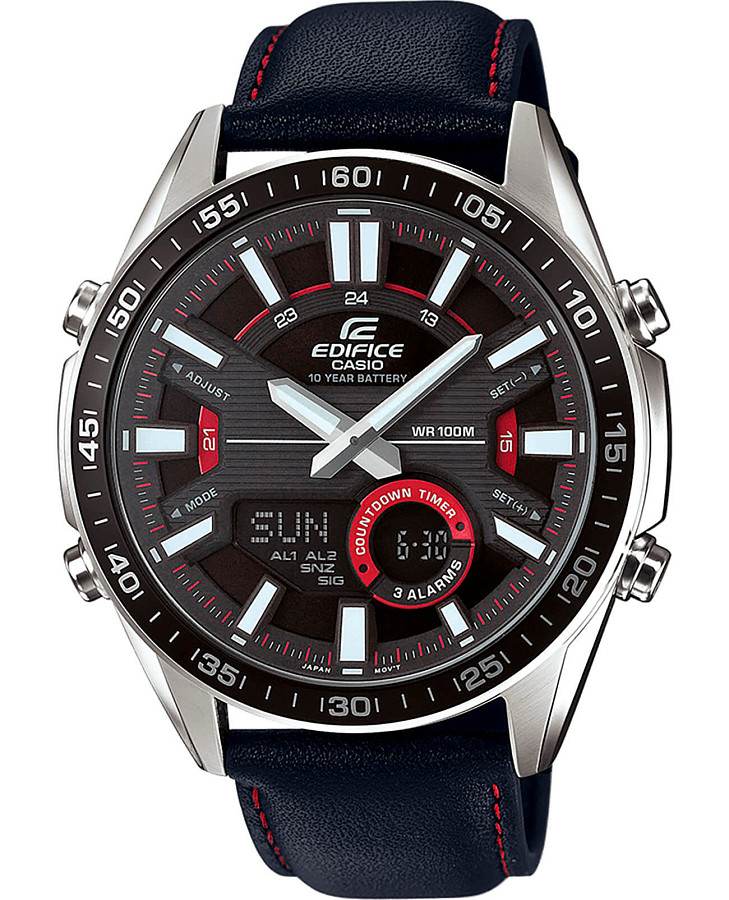 Часы Casio Edifice EFV-C100L-1AVDF (EFV-C100L-1A) — мужские, черный