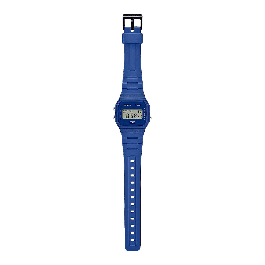 Часы Casio F-91WB-2A1 — кварцевые, пластик