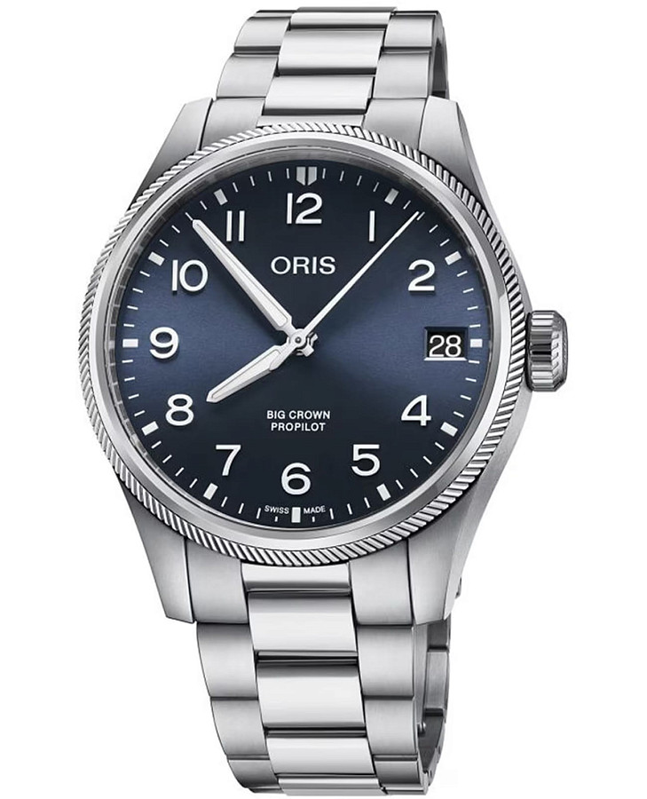 Часы Oris Propilot Big Crown Propilot Big Date 01 751 7761 4065-07 8 20 08P — мужские, синий
