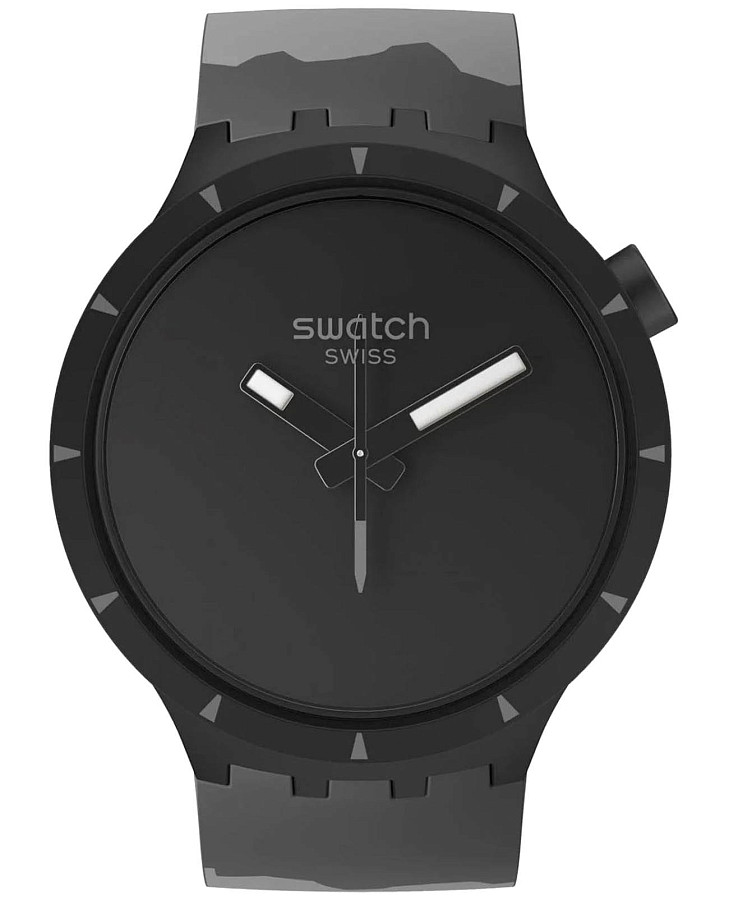 Часы Swatch Big Bold Bioceramic SB03B110 — мужские, черный