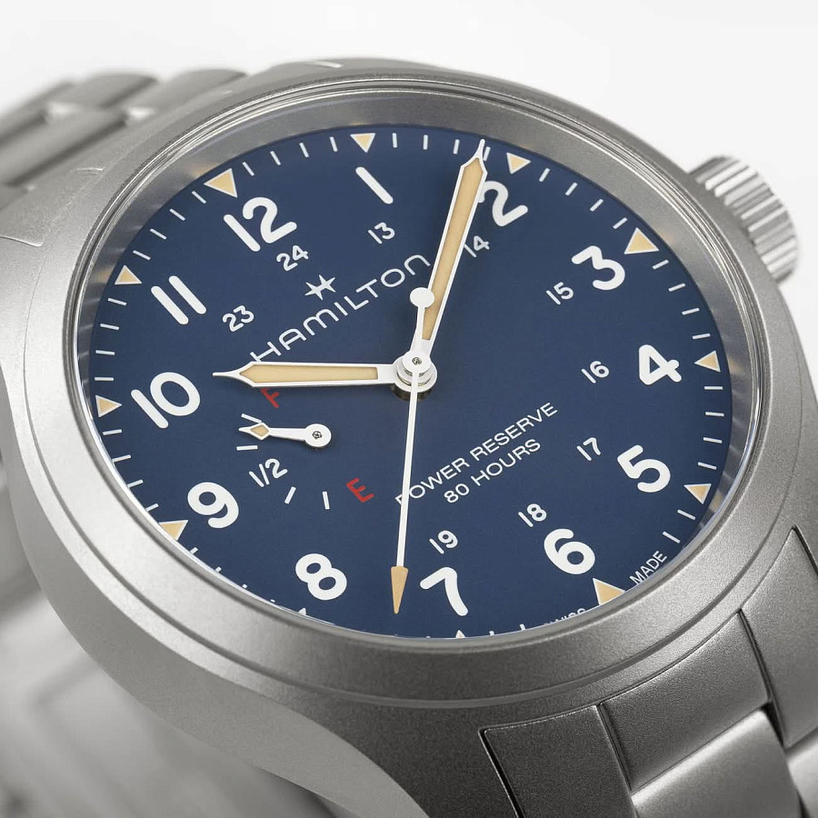 Часы Hamilton Khaki Field Power Reserve H69509140 — механические, сталь металл