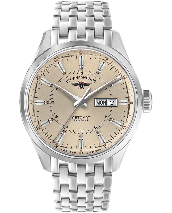Часы Штурманские Открытый Космос Day-Date NH36/1891772B — мужские, шампань