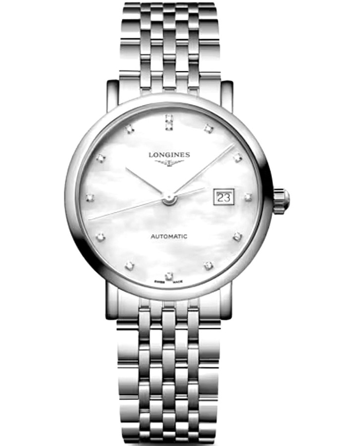 Часы Longines Elegance Elegant Collection 29 mm L4.310.4.80.6 — женские, перламутровый