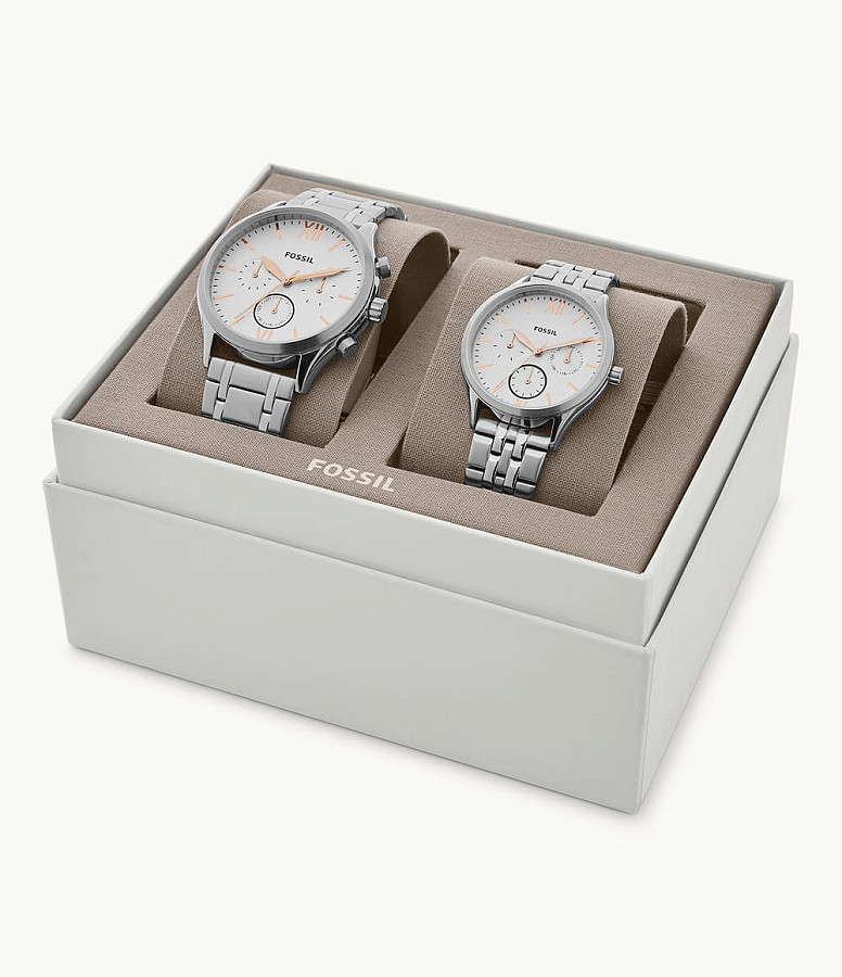 Часы Fossil Carlie BQ2468SET — нержавеющая сталь