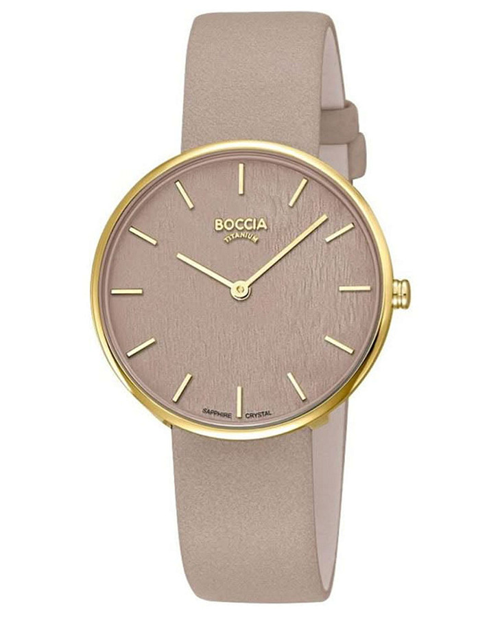 Часы Boccia Titanium 3387-01 — женские, бежевый