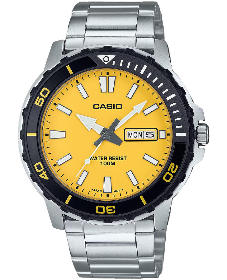 Часы Casio Collection MTD-125D-9AVDF (MTD-125D-9A) — мужские, желтый