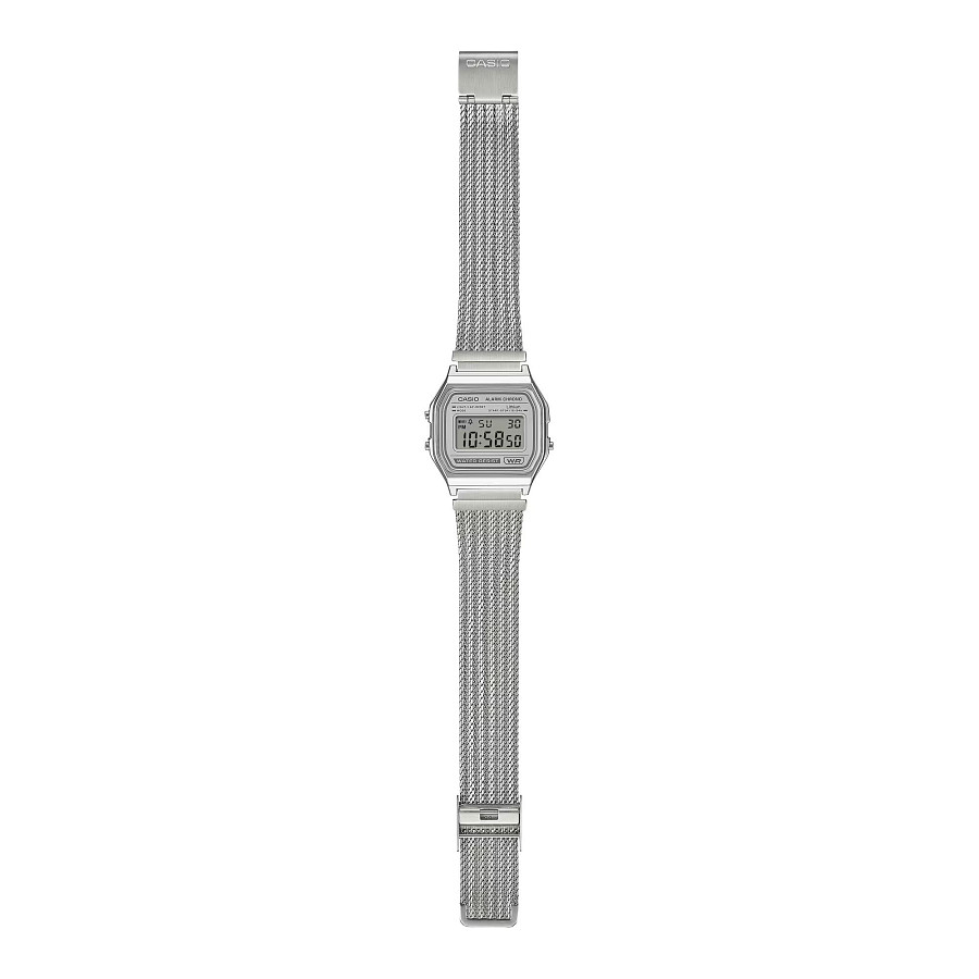 Часы Casio Vintage A-158WEM-7 — нержавеющая сталь, женские
