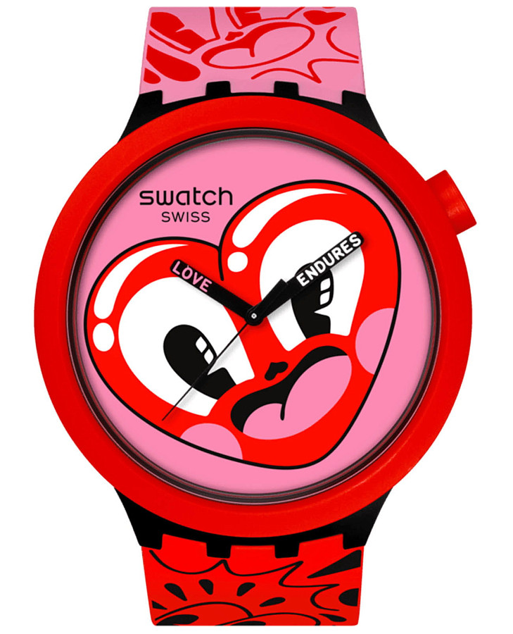 Часы Swatch Big Bold Biosourced Standard SB05Z103 — женские, розовый