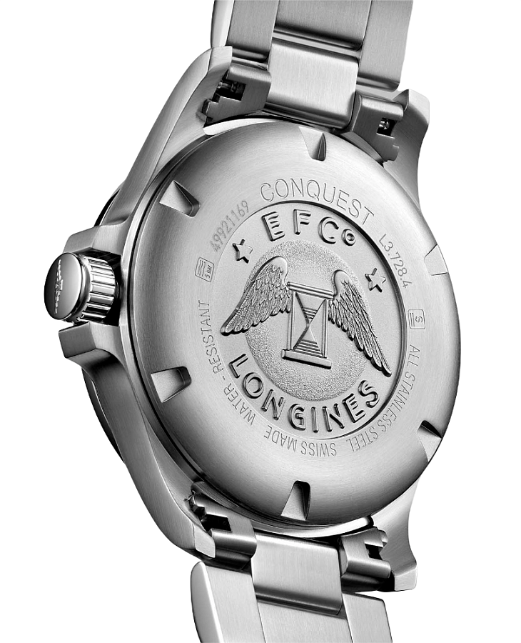 Часы Longines Conquest V.H.P. L3.728.4.96.6 — кварцевые, металл сталь