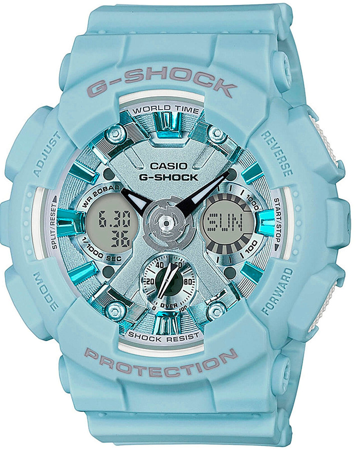 Часы Casio G-Shock GMA-S120DP-2A — женские, голубой