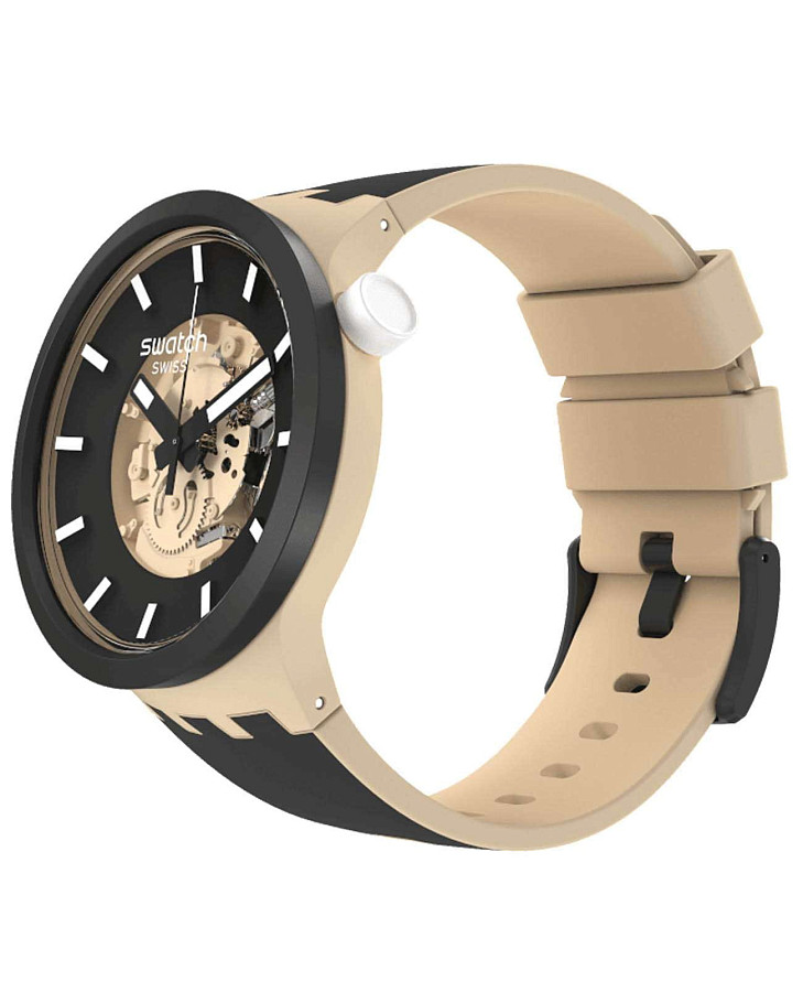 Часы Swatch Big Bold Bioceramic Lacquered SB03C100 — мужские, силикон