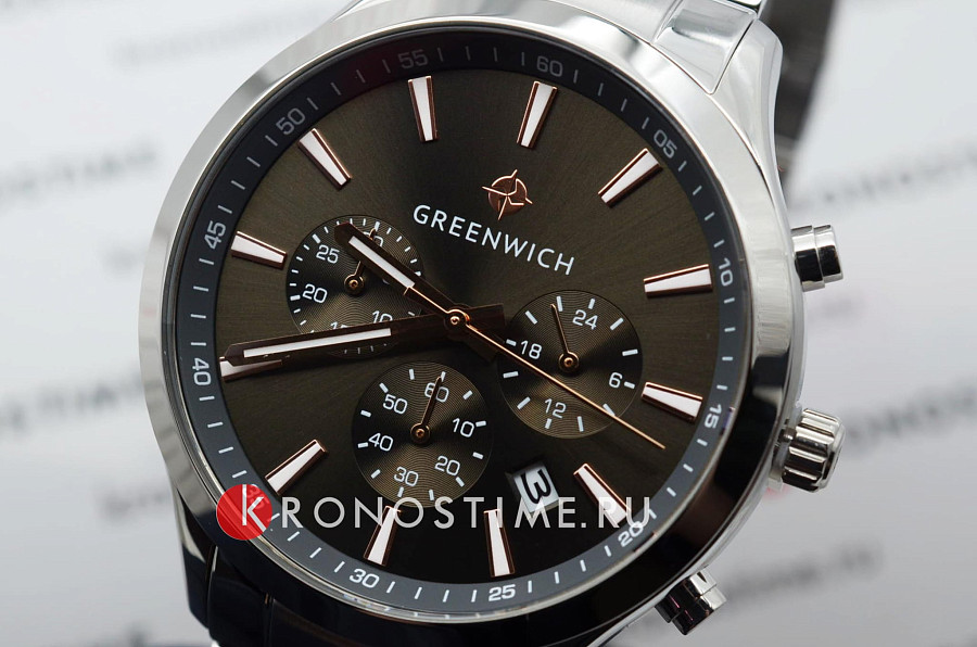 Часы Greenwich Skipper GW 043.10.34 — сталь металл, Англия