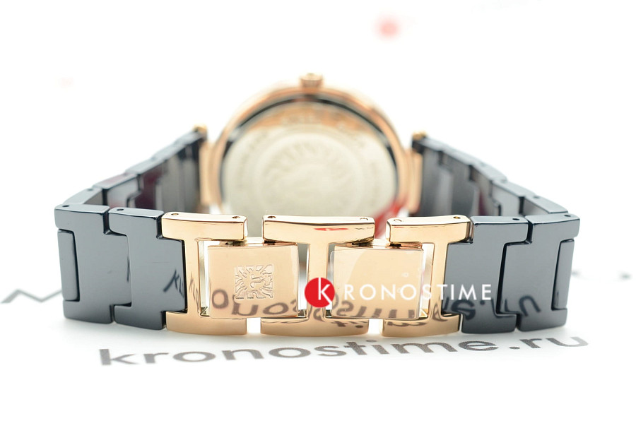 Часы Anne Klein Diamond 1018RGNV — женские, сталь + pvd + керамика