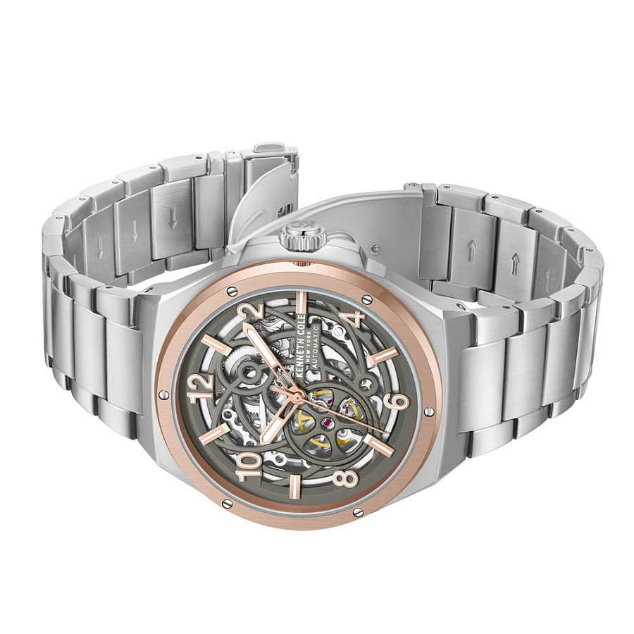 Часы Kenneth Cole Automatic KCWGY0046303 — антрацитовый, металл сталь
