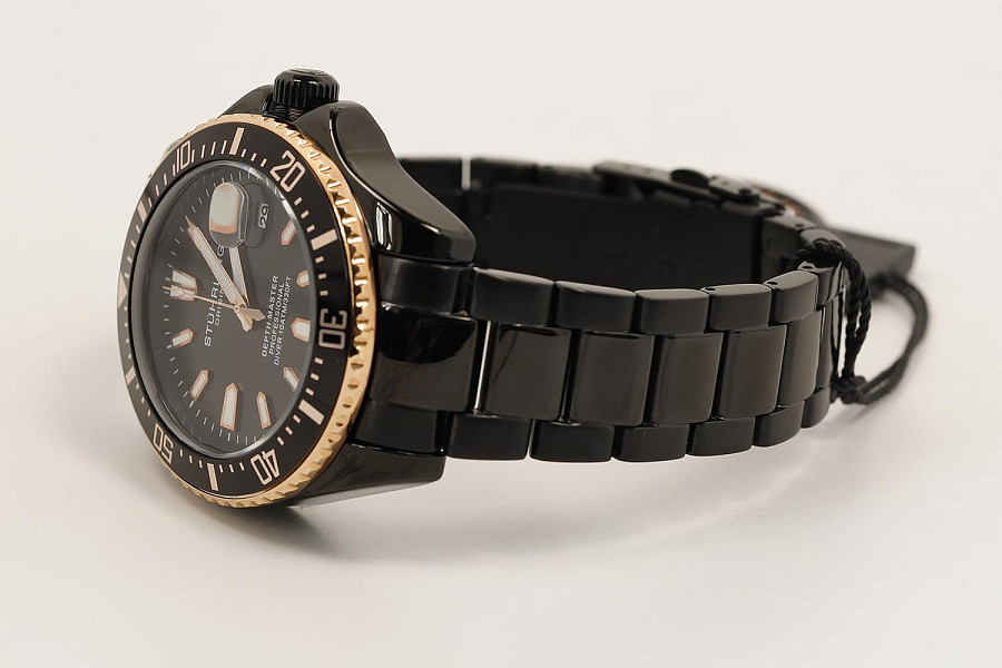 Часы Stuhrling Aquadiver 3950A.9 — кварцевые, сталь металл