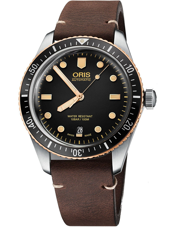 Часы Oris Divers Sixty‑Five 01 733 7707 4354-07 5 20 55 — мужские, черный