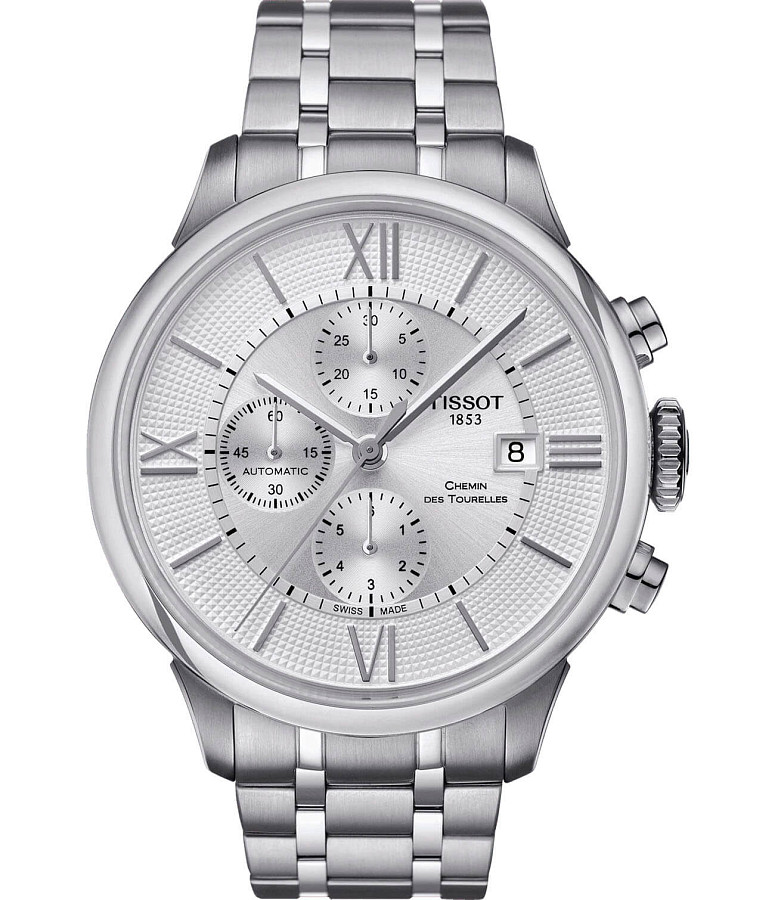 Часы Tissot Chemin des Tourelles Chronograph T099.427.11.038.00 — мужские, белый