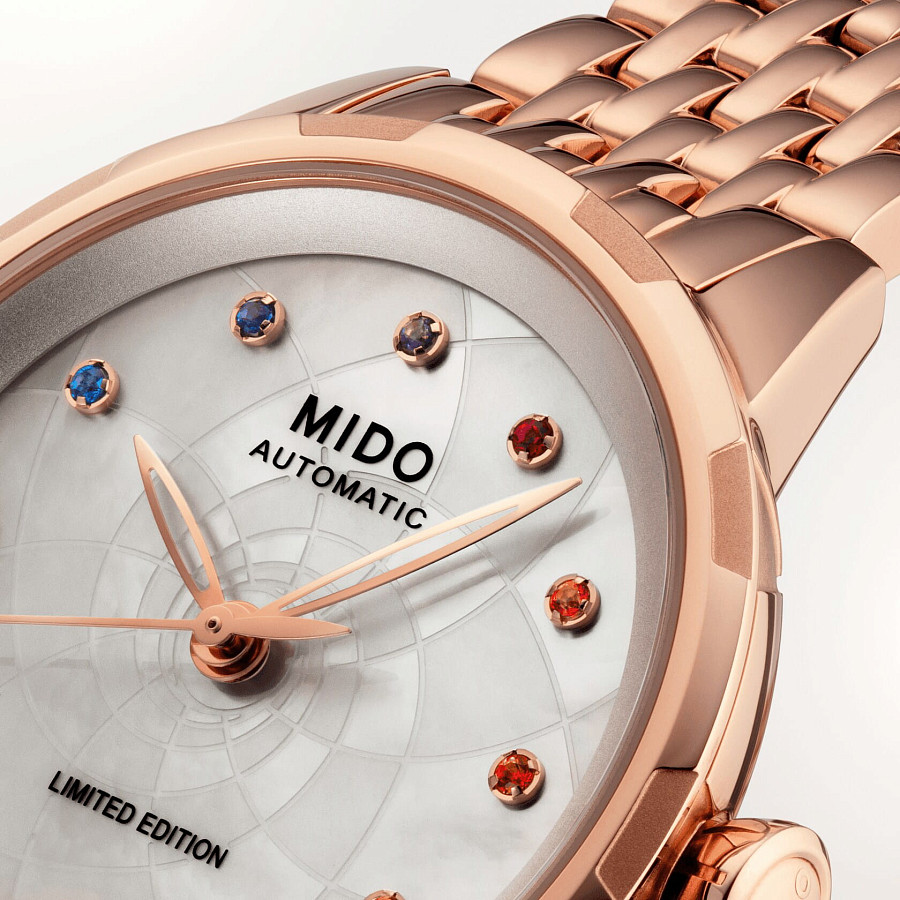 Часы Mido Rainflower M043.207.33.109.00 — белый, металл сталь