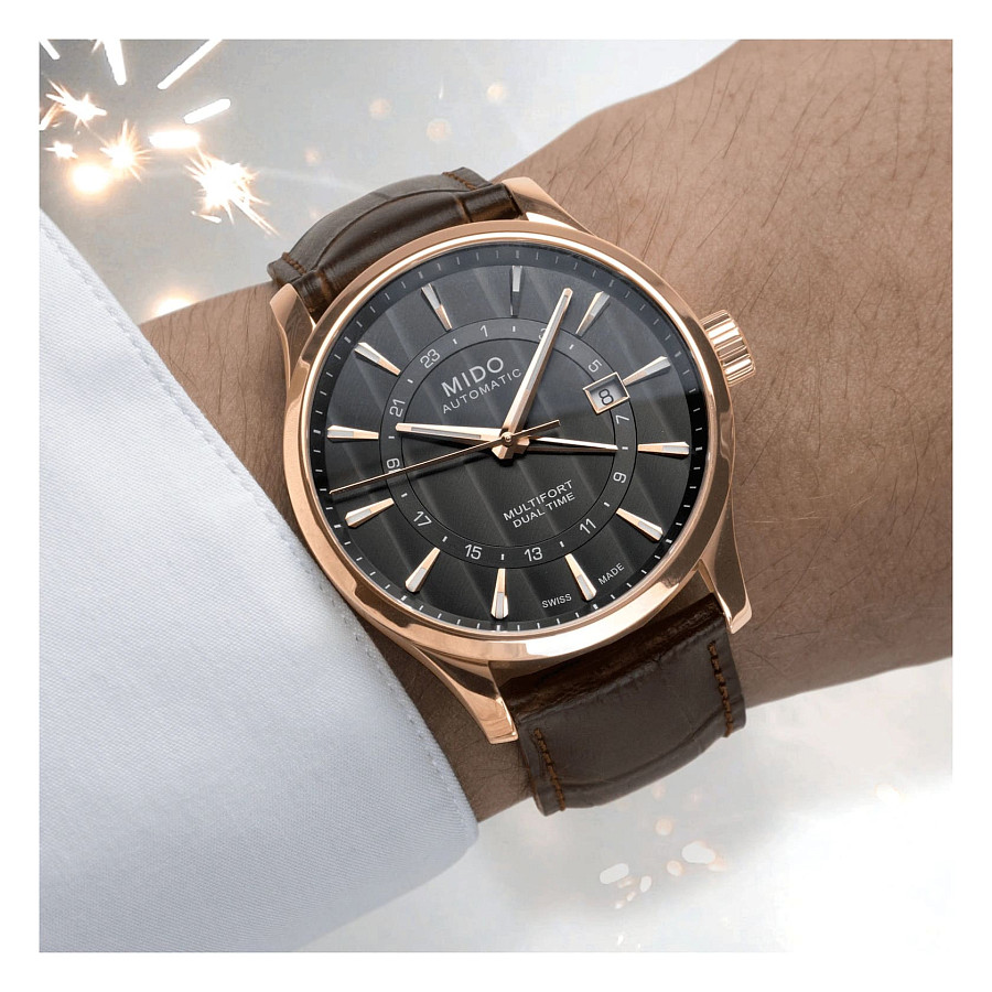 Часы Mido Multifort Dual Time M038.429.36.061.00 — артикул M0384293606100
