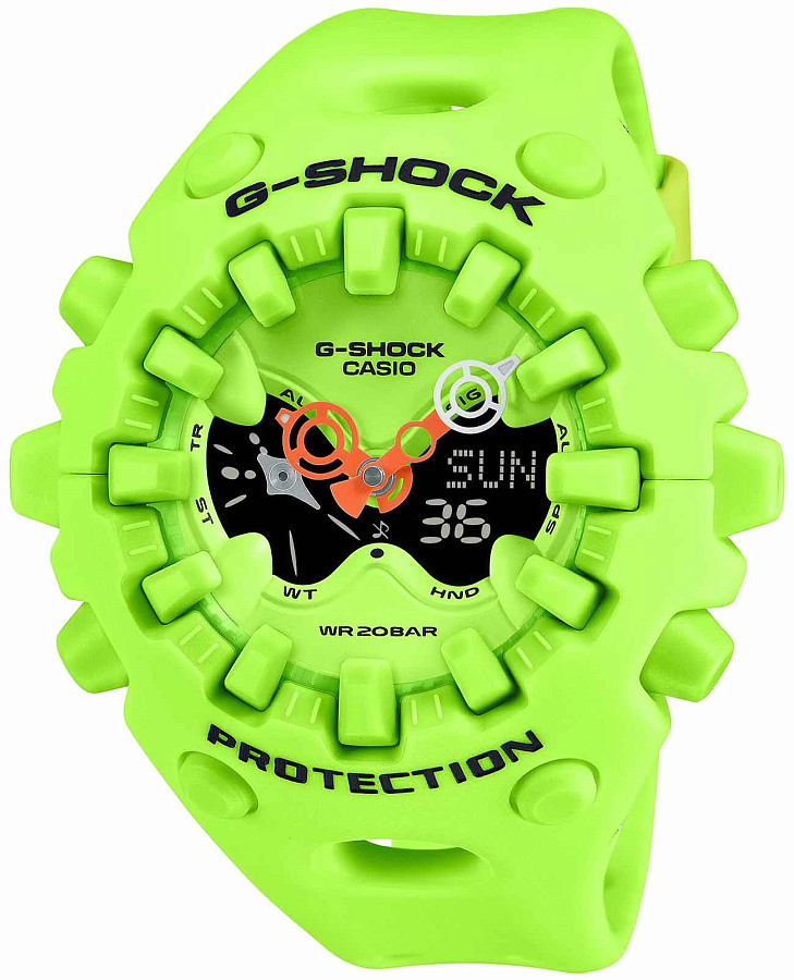 Часы Casio G-Shock GA-V01-9A — мужские, зеленый
