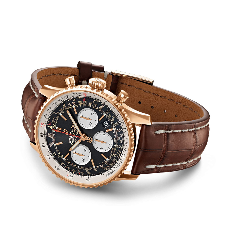 Часы Breitling Navitimer B01 Chronograph 43 RB0121211B1P1 — сталь металл золото, Швейцария