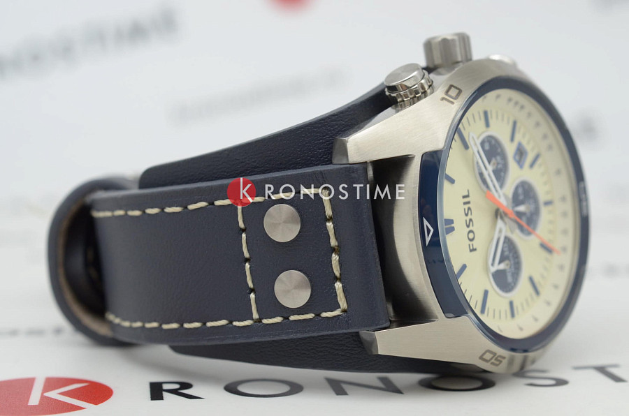 Часы Fossil Bannon CH3051 — кожа + текстиль, мужские