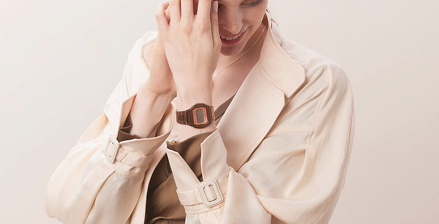 Часы Casio Collection A1000RG-5EF — кварцевые, Япония, мужские