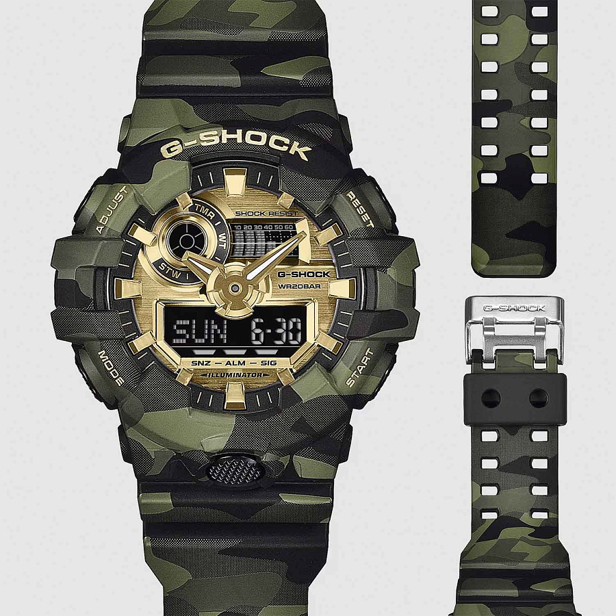 Часы Casio G-Shock GA-700CMG-3A — пластик, Япония