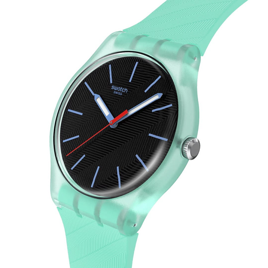 Часы Swatch Hint Of Mint SO29L103 — пластик, Швейцария