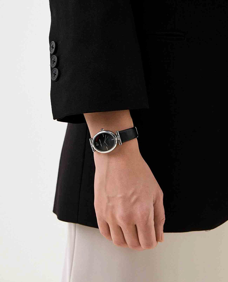 Часы Anne Klein 5155BKBK — кожаный, женские