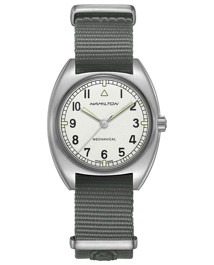 Часы Hamilton Khaki Aviation Pilot Pioneer Mechanical H76419951 — мужские, белый