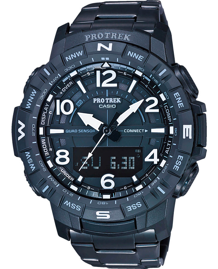 Часы Casio Pro Trek PRT-B50YT-1 — мужские, черный