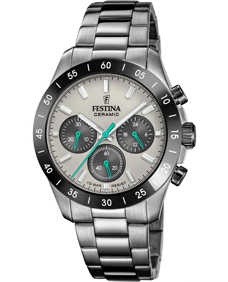 Часы Festina Ceramic F20703/1 — мужские, серый