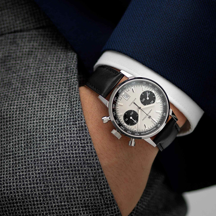 Часы Hamilton American Classic Intra-Matic Auto Chrono H38416711 — механические, сталь