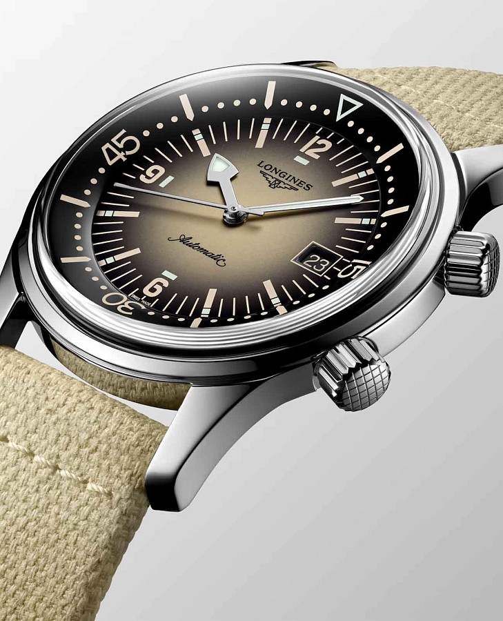 Часы Longines Legend Diver Watch L3.774.4.30.2 — тканевый, мужские