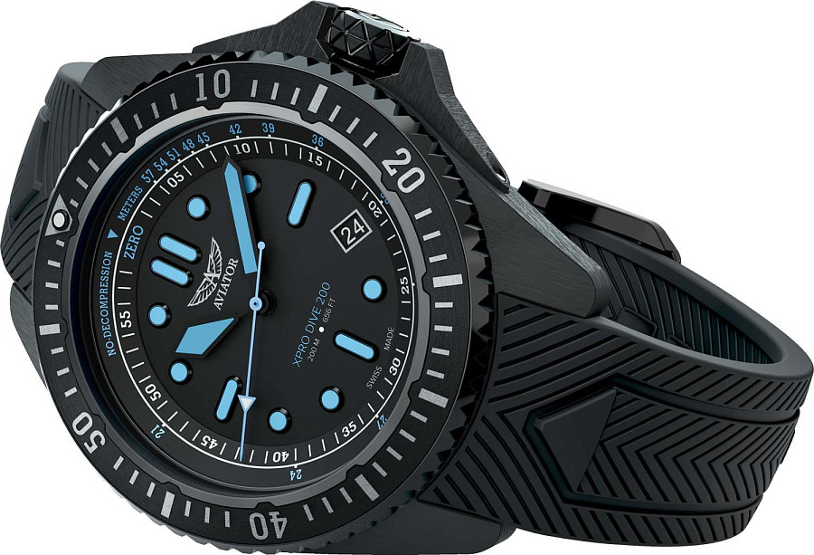 Часы Aviator Xpro Dive 200 V.1.42.5.377.6 — кварцевые, сталь металл