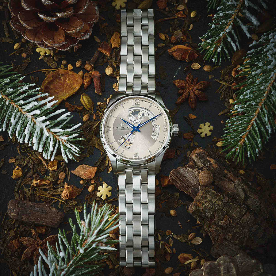 Часы Hamilton Jazzmaster Open Heart Auto H32705121 — мужские, серебристый