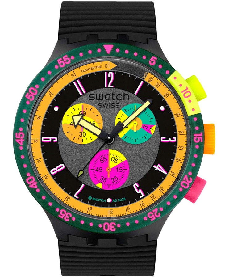 Часы Swatch Neon Seppia SB02B104 — женские, черный