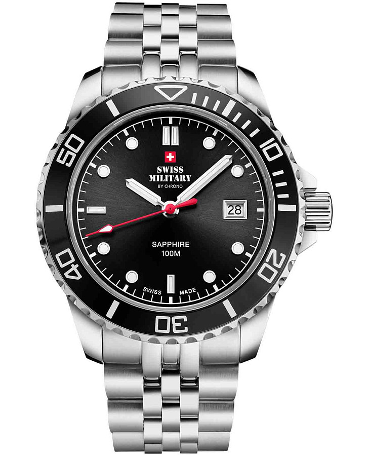 Часы Swiss Military by Chrono Sports SM34109.01 — мужские, черный