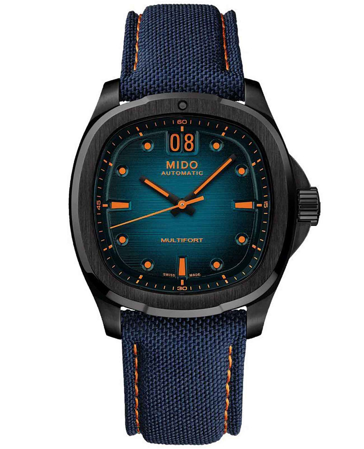 Часы Mido Multifort TV Big Date M049.526.37.041.00 — мужские, бирюзовый