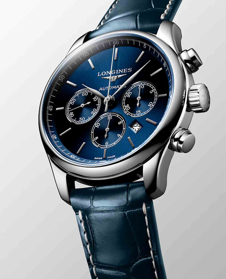 Часы Longines Master Collection L2.859.4.92.0 — синий, металл сталь