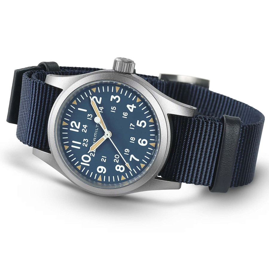 Часы Hamilton Khaki Field Mechanical H69439940 — механические, сталь