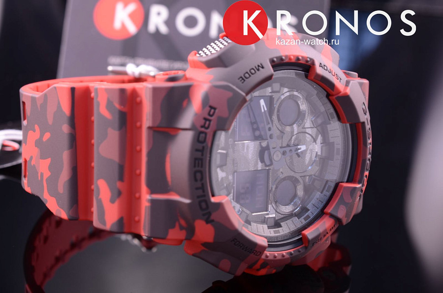 Часы Casio G-Shock GA-100CM-4A — электронные, пластик