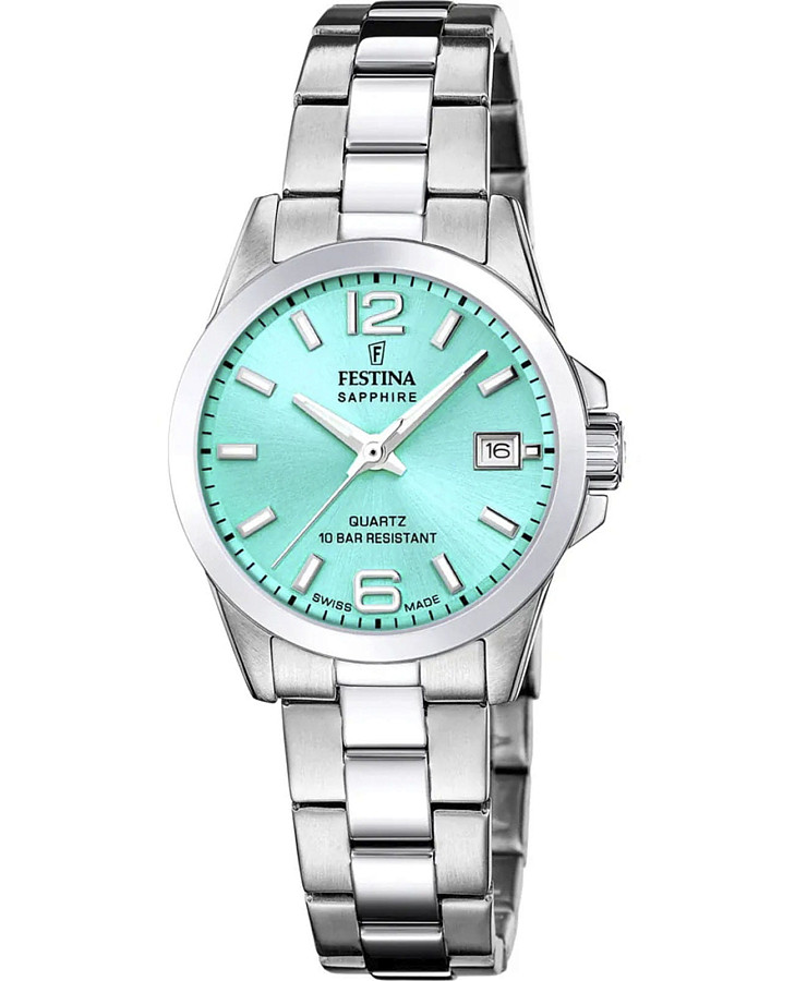 Часы Festina Swiss Made F20049/4 — женские, бирюзовый