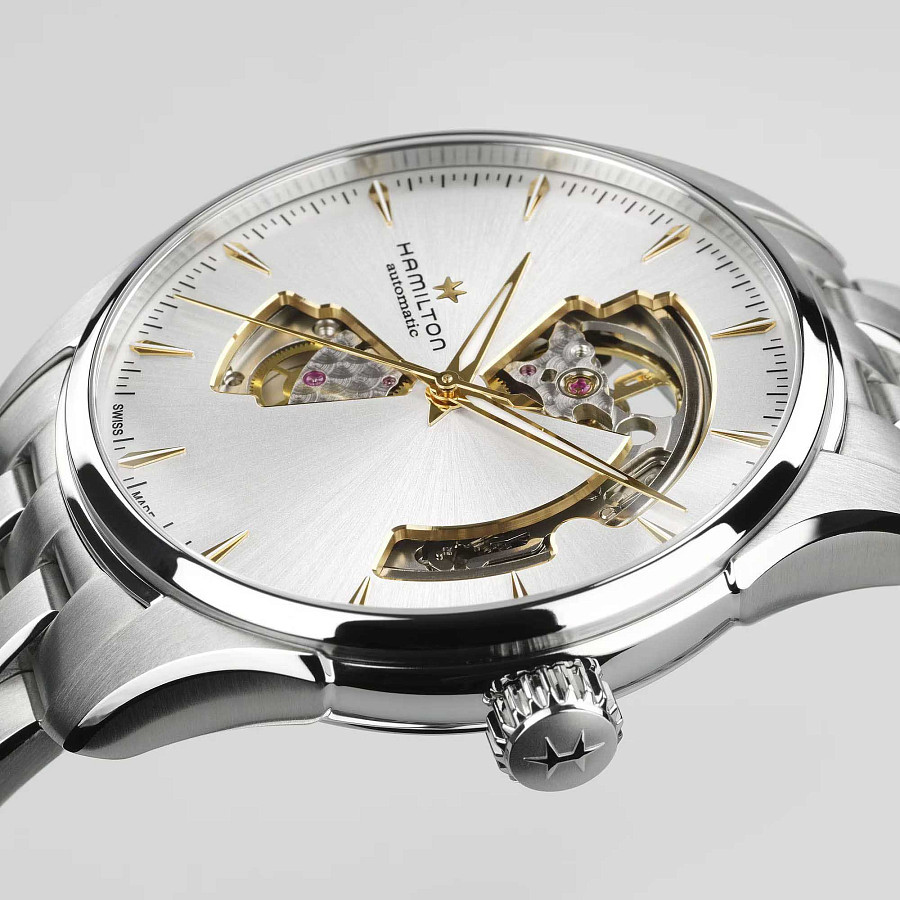 Часы Hamilton Jazzmaster Open Heart Auto H32675151 — серебристый, сталь металл