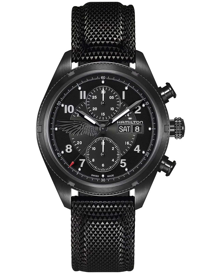 Часы Hamilton Khaki Field Auto Chrono Resident Evil Requiem Limited Edition H71636330 — мужские, черный