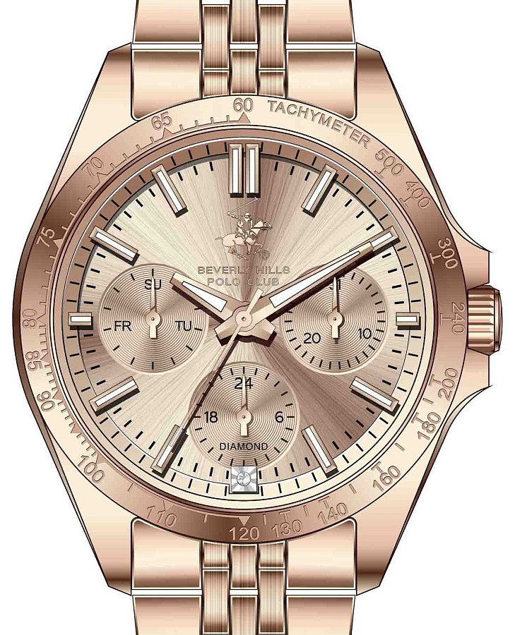 Часы Beverly Hills Polo Club BP3771C.410 — кварцевые, сталь металл