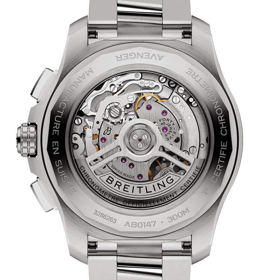 Часы Breitling Avenger B01 Chronograph 44 AB0147101A1A1 — механические, металл сталь