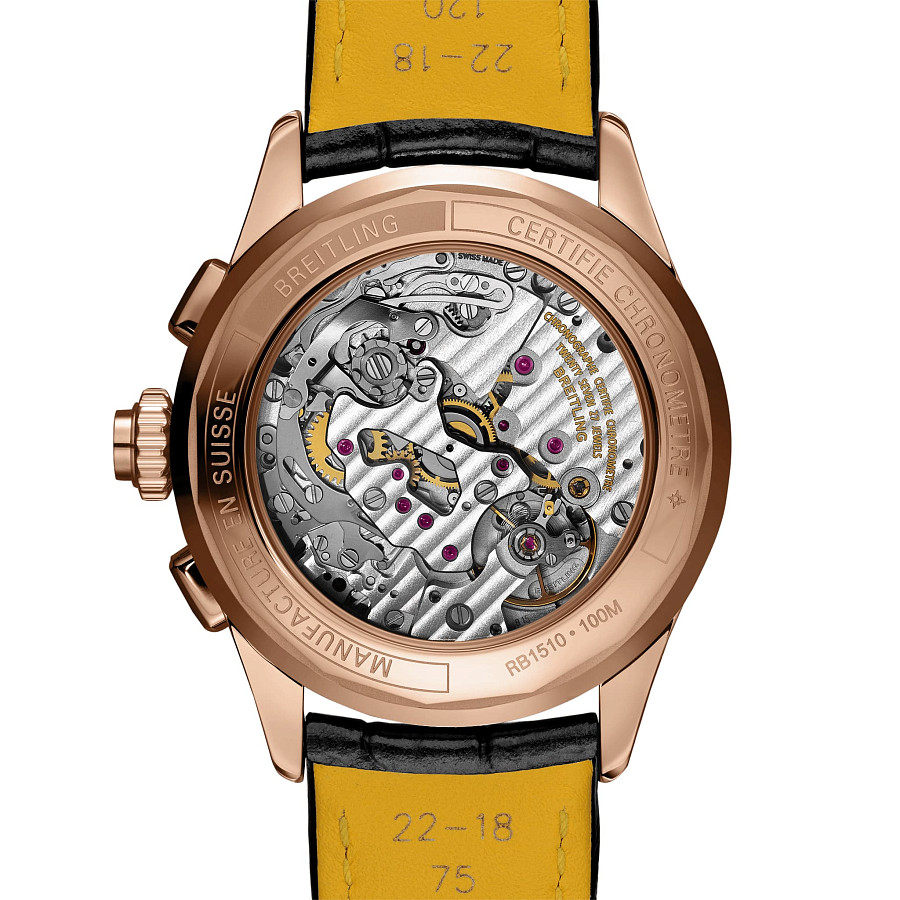 Часы Breitling Premier B15 Duograph 42 RB1510251B1P1 — кожаный, мужские