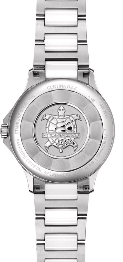 Часы Certina DS-6 Lady C039.251.11.017.00 — женские, нержавеющая сталь 316l